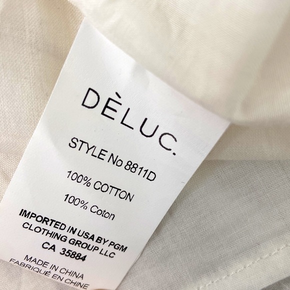 Deluc White Lined Smocked Waist Dress - Picture 9 of 10